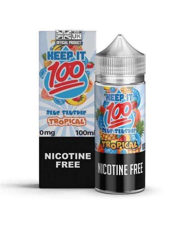 BLUE SLUSHIE TROPICAL E LIQUID BY KEEP IT 100 100ML 70VG