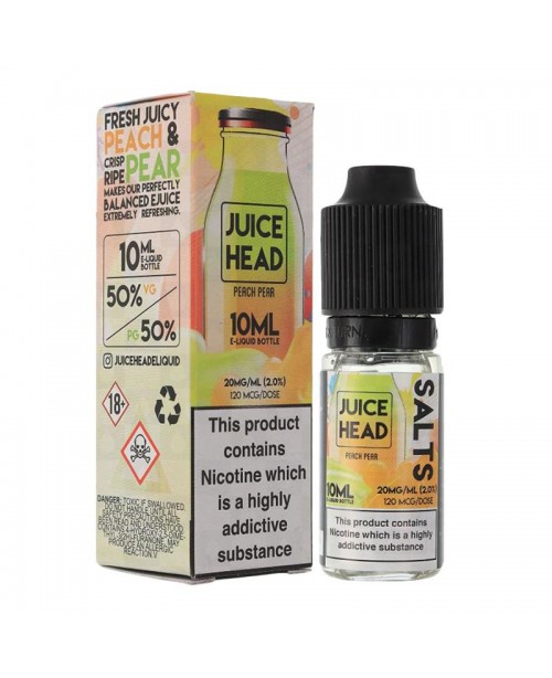 PEACH PEAR NICOTINE SALT E-LIQUID BY JUICE HEAD SA...