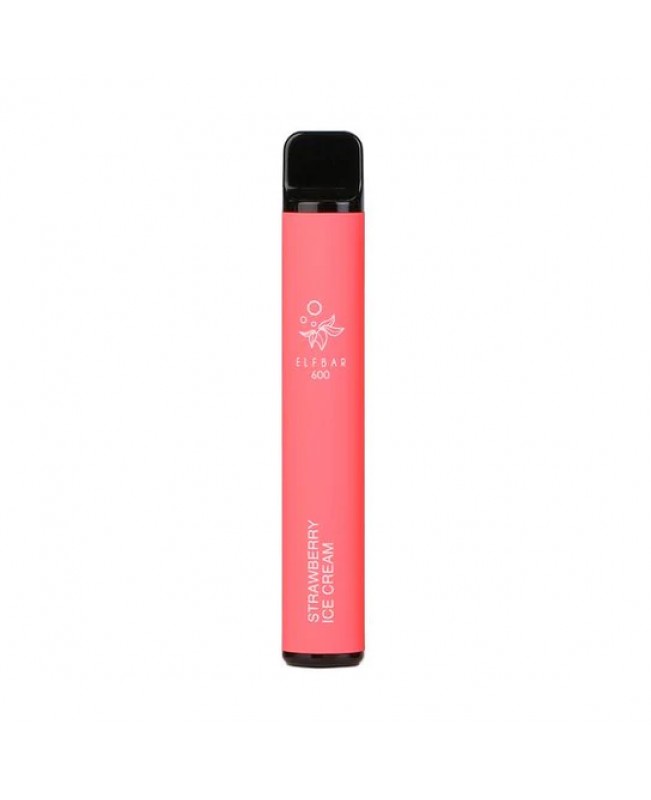 Strawberry Ice Cream Elf Bar 600 Puffs Disposable Vape