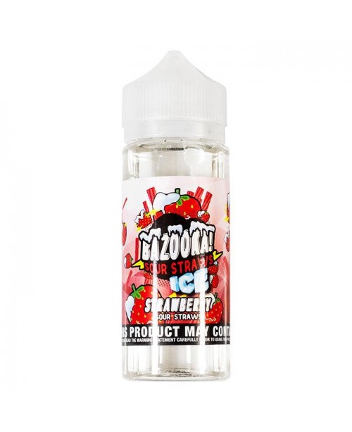 STRAWBERRY  ICE SOUR STRAWS E-LIQUID BY BAZOOKA 10...