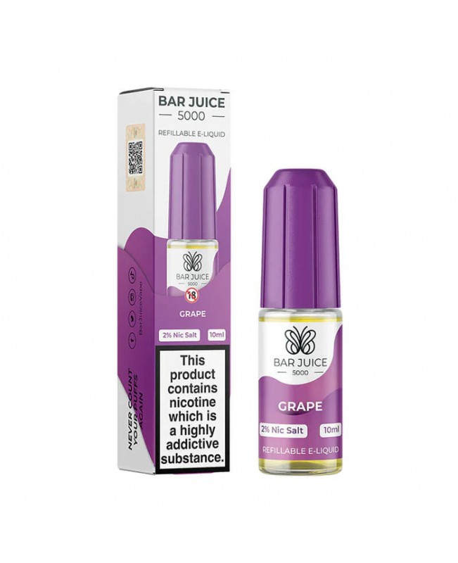 GRAPE NICOTINE SALT E-LIQUID BY BAR JUICE 5000