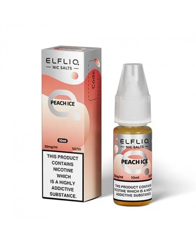 PEACH ICE NICOTINE SALT E-LIQUID BY ELFLIQ - ELFBAR