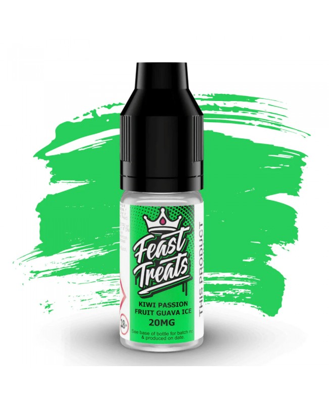 KIWI PASSIONFRUIT GUAVA ICE NICOTINE BAR SALTS E LIQUID BY FEAST TREATS