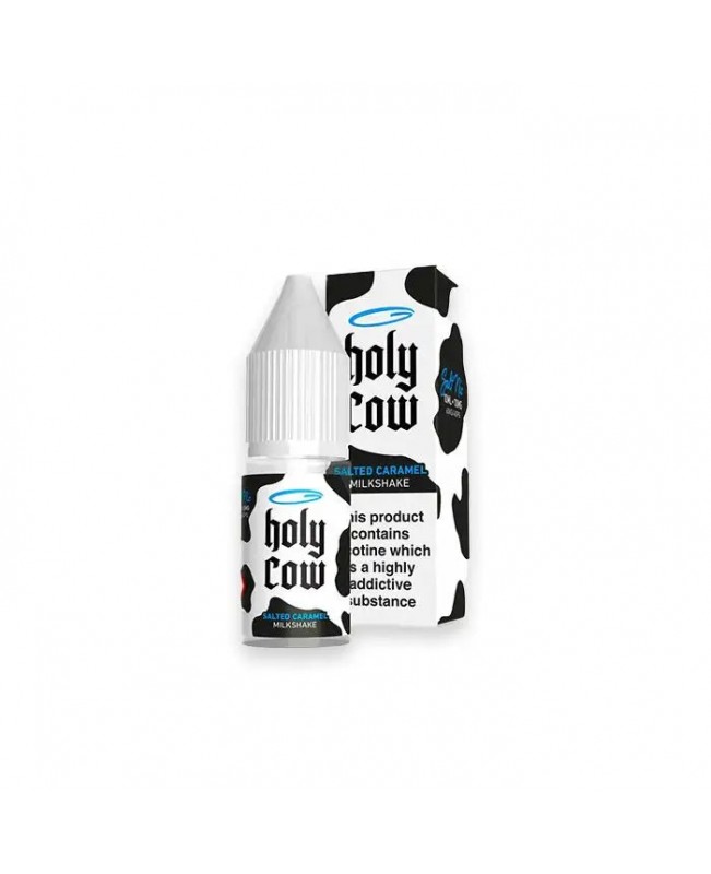 SALTED CARAMEL MILKSHAKE NICOTINE SALT E LIQUID BY HOLY COW 10ML 50VG