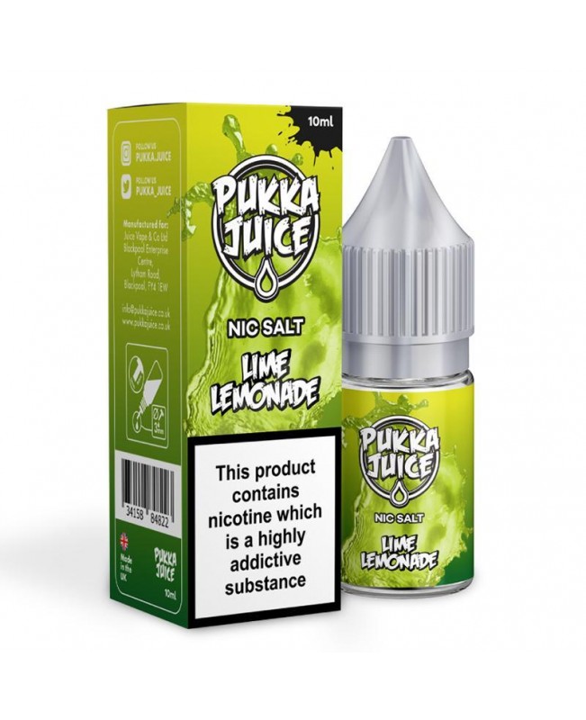 LIME LEMONADE BY PUKKA JUICE NIC SALT E-LIQUID