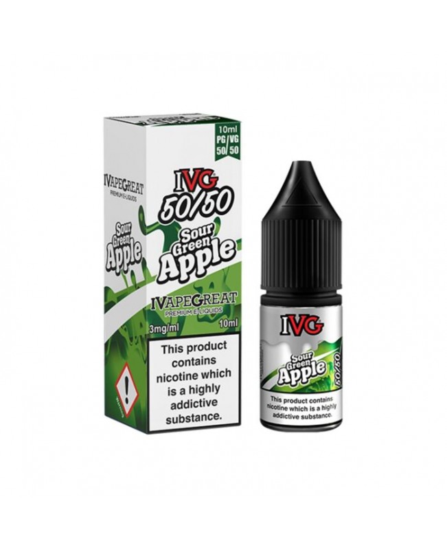 SOUR GREEN APPLE TDP E LIQUID BY I VG 10ML 50VG