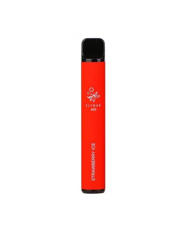 Strawberry Ice Elf Bar 600 Puffs Disposable Vape