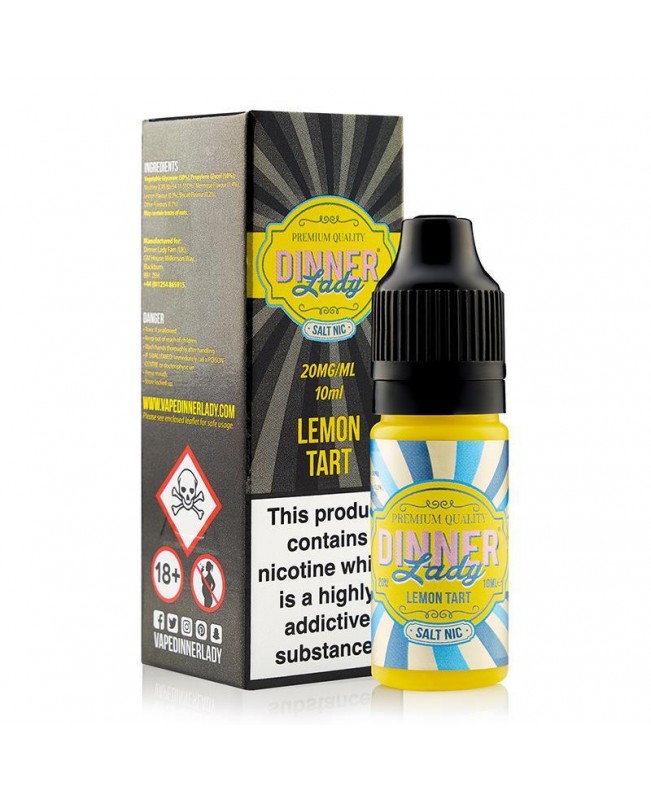 LEMON TART NICOTINE SALT E-LIQUID BY DINNER LADY SALTS