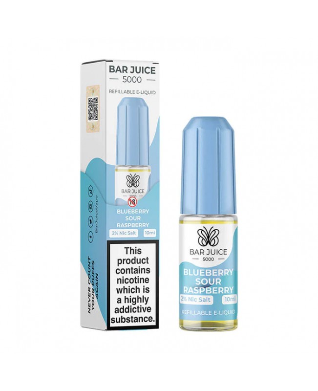 BLUEBERRY SOUR RASPBERRY NICOTINE SALT E-LIQUID BY BAR JUICE 5000