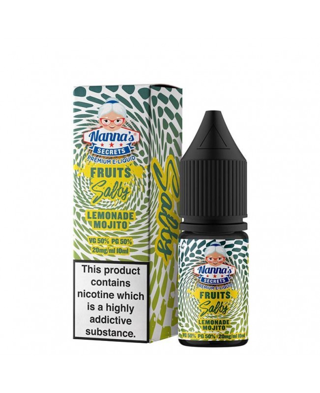 LEMONADE MOJITO NICOTINE SALT E-LIQUIDS BY NANNA'S SECRET FRUITS SALTY