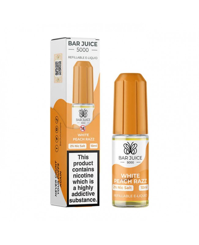 WHITE PEACH RAZZ NICOTINE SALT E-LIQUID BY BAR JUICE 5000