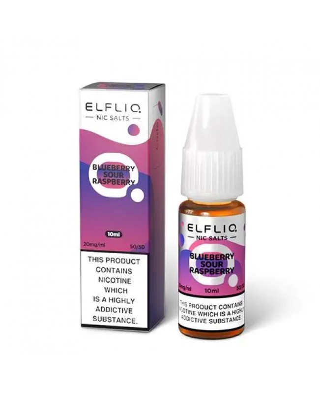 BLUEBERRY SOUR RASPBERRY NICOTINE SALT E-LIQUID BY ELFLIQ - ELFBAR