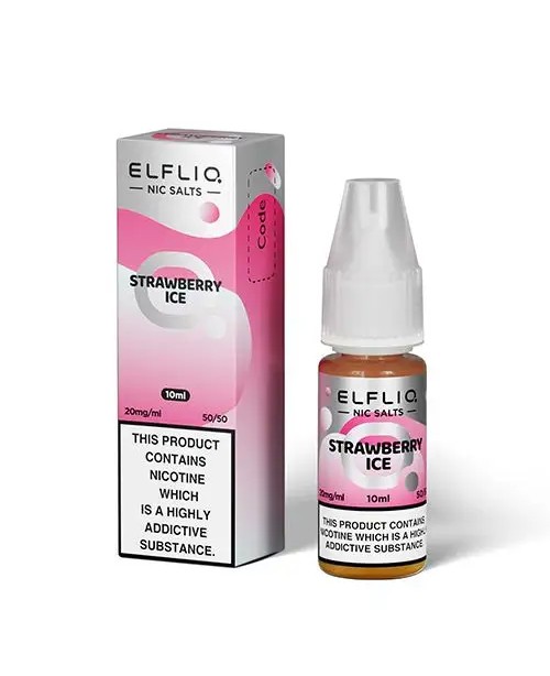 STRAWBERRY ICE NICOTINE SALT E-LIQUID BY ELFLIQ - ...