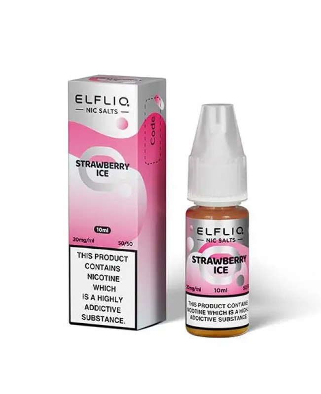 STRAWBERRY ICE NICOTINE SALT E-LIQUID BY ELFLIQ - ELFBAR