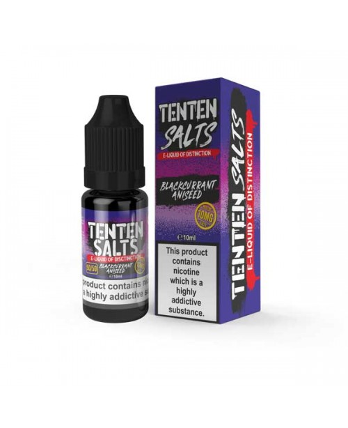 BLACKCURRANT ANISEED NICOTINE SALT E-LIQUID BY TEN...