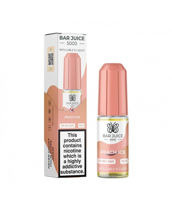 PEACH ICE NICOTINE SALT E-LIQUID BY BAR JUICE 5000