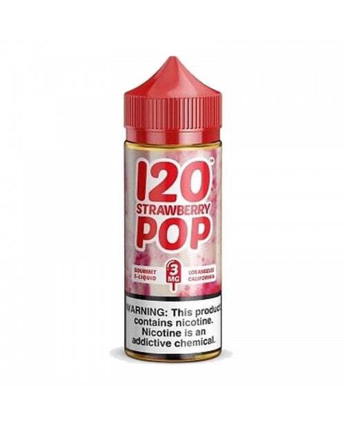 120 STRAWBERRY POP E LIQUID BY MAD HATTER 100ML 70...