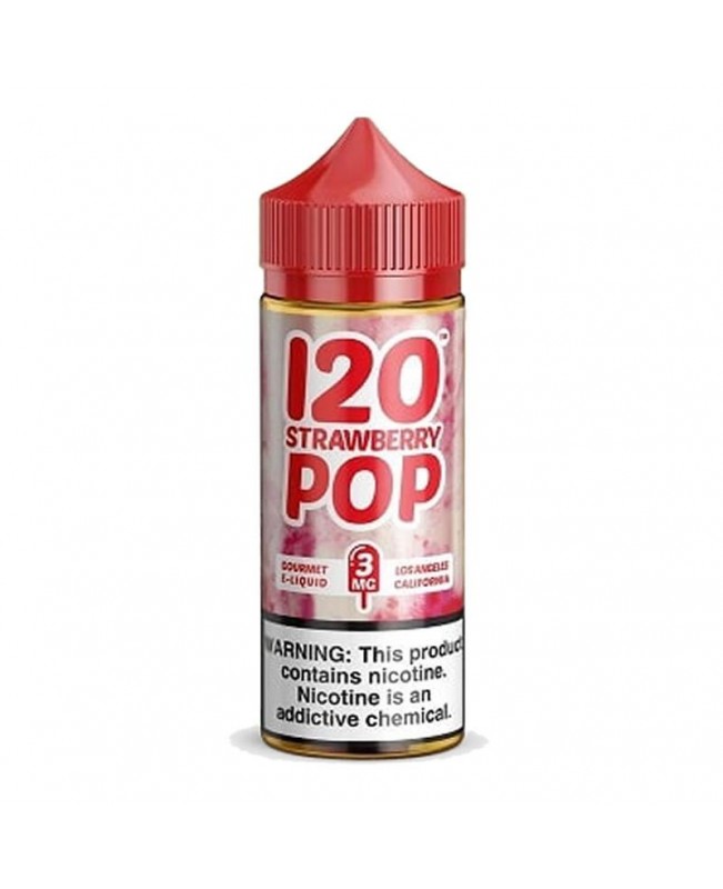 120 STRAWBERRY POP E LIQUID BY MAD HATTER 100ML 70VG