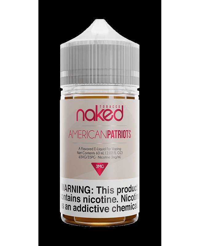 AMERICAN PATRIOTS E LIQUID BY NAKED 100 - TOBACCO 50ML 70VG