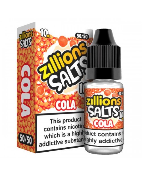 COLA ZILLIONS NICOTINE SALT E-LIQUID BY ZILLIONS S...