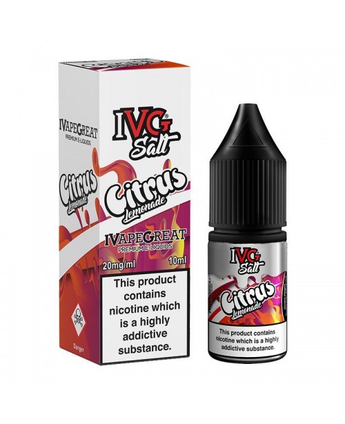 CITRUS LEMONADE NICOTINE SALT E-LIQUID BY I VG SAL...