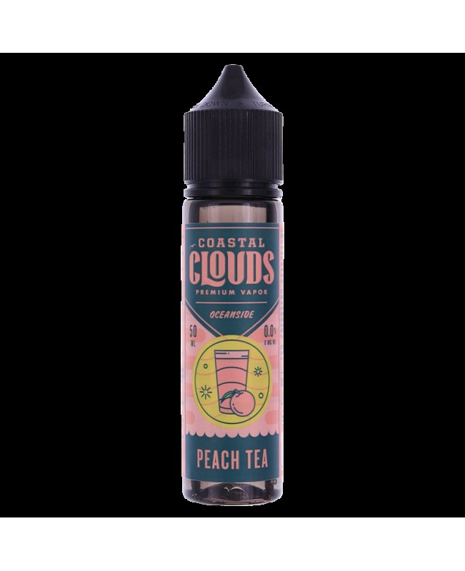 PEACH TEA E LIQUID BY COASTAL CLOUDS - OCEANSIDE 50ML 70VG