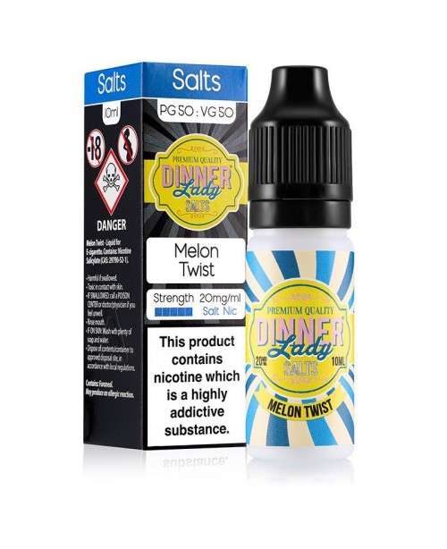 MELON TWIST NICOTINE SALT E-LIQUID BY DINNER LADY ...