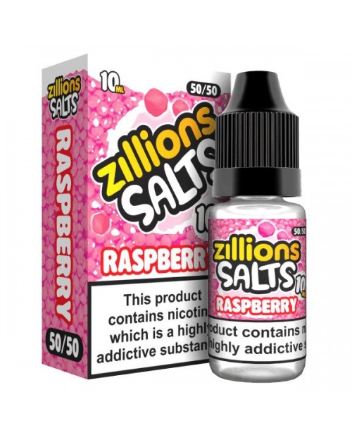 RASPBERRY ZILLIONS NICOTINE SALT E-LIQUID BY ZILLI...