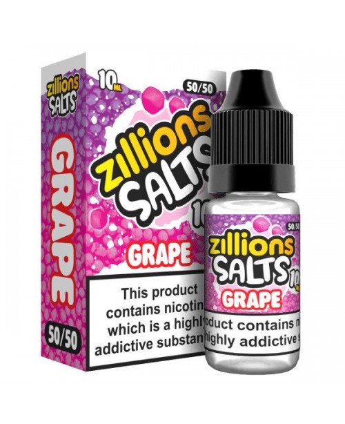 GRAPE ZILLIONS NICOTINE SALT E-LIQUID BY ZILLIONS ...