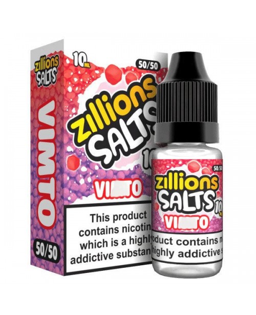 VINTO ZILLIONS NICOTINE SALT E-LIQUID BY ZILLIONS ...