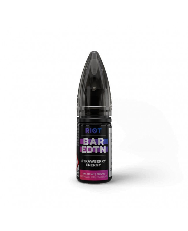 STRAWBERRY ENERGY RIOT BAR EDTN NICOTINE SALT E-LIQUID BY RIOT SQUAD