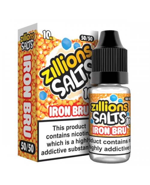 IRON BRU ZILLIONS NICOTINE SALT E-LIQUID BY ZILLIO...