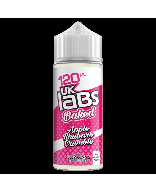 APPLE RHUBARB CRUMBLE E LIQUID BY UK LABS - BAKED 100ML 70VG