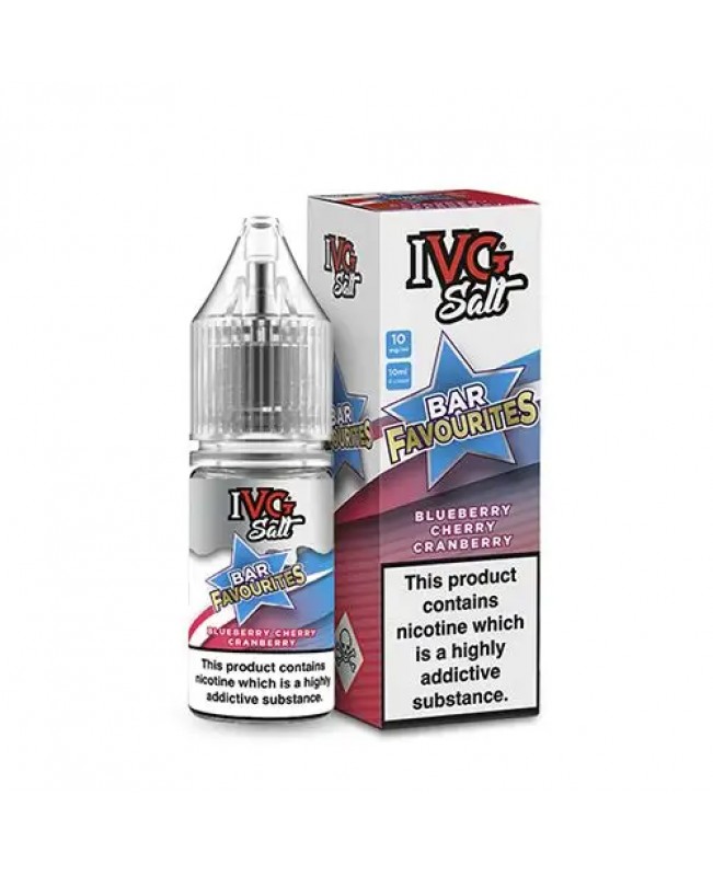 BLUEBERRY CHERRY CRANBERRY NICOTINE SALT E-LIQUID BY IVG SALT BAR FAVOURITES