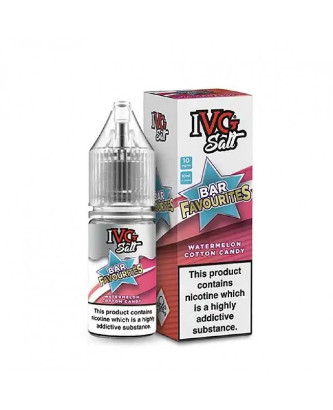 WATERMELON COTTON CANDY NICOTINE SALT E-LIQUID BY IVG SALT BAR FAVOURITES