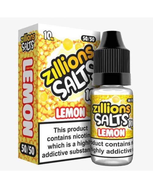 LEMON ZILLIONS NICOTINE SALT E-LIQUID BY ZILLIONS ...