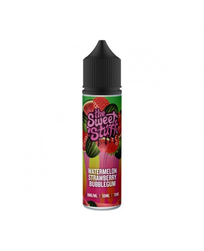 WATERMELON STRAWBERRY BUBBLEGUME LIQUID BY THE SWEET STUFF 50ML 70VG