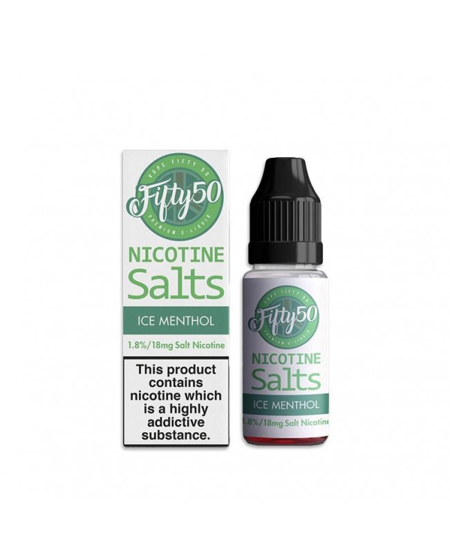 ICE MENTHOL NICOTINE SALT E-LIQUID BY FIFTY50 SALTS