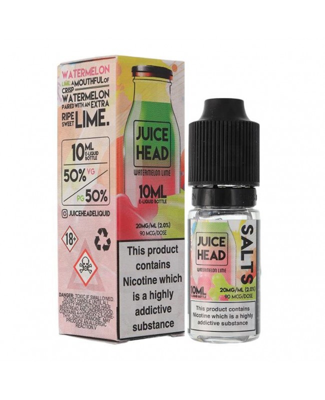 WATERMELON LIME NICOTINE SALT E-LIQUID BY JUICE HEAD SALTS