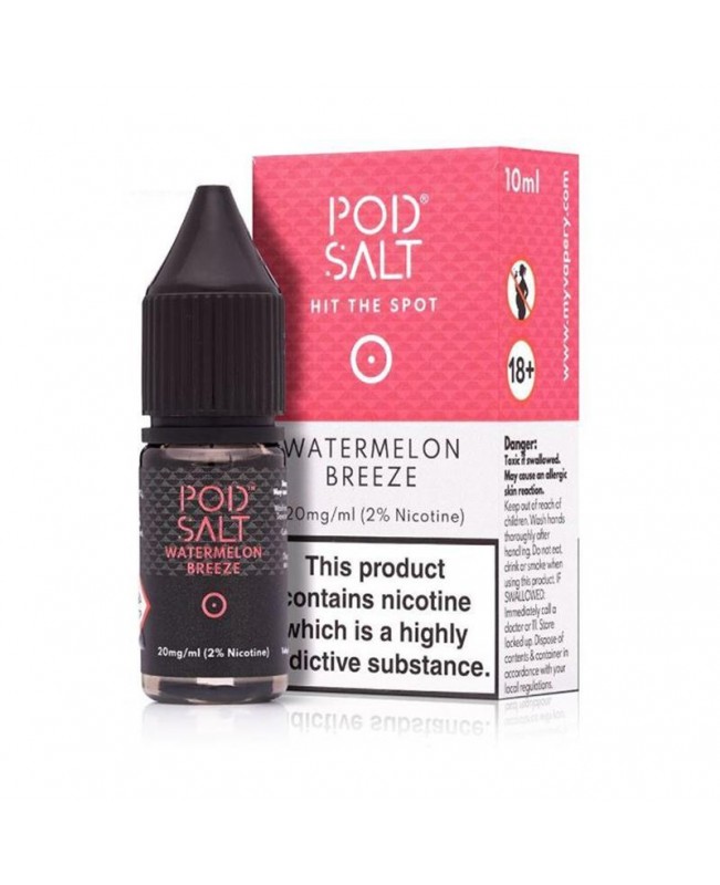 WATERMELON BREEZE NICOTINE SALT E-LIQUID BY POD SALT CORE RANGE