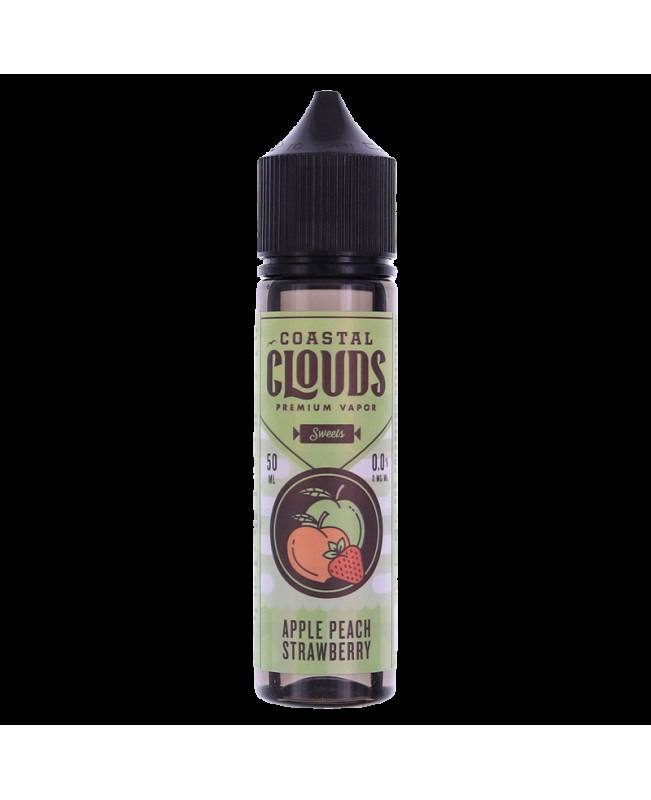 APPLE PEACH STRAWBERRY E LIQUID BY COASTAL CLOUDS - SWEETS  50ML 70VG