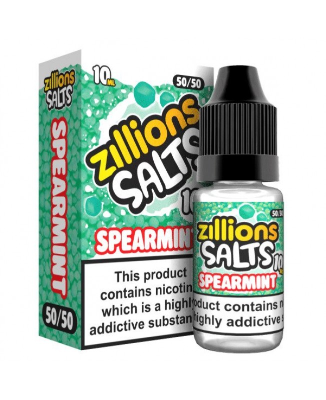 SPEARMINT ZILLIONS NICOTINE SALT E-LIQUID BY ZILLIONS SALTS