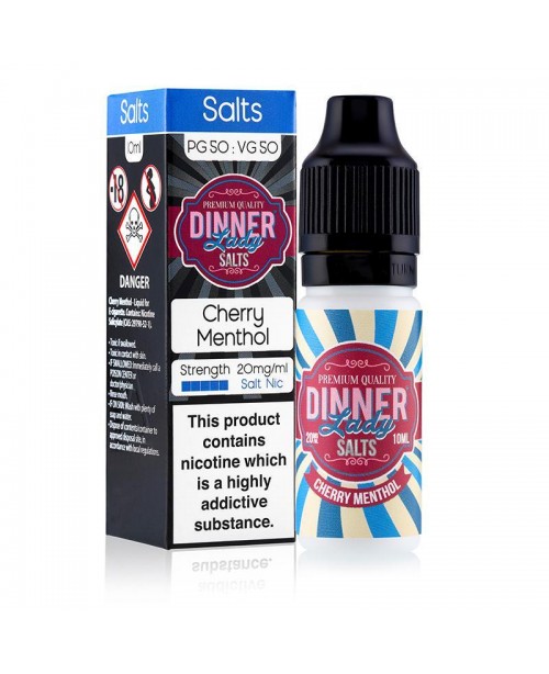 CHERRY MENTHOL NICOTINE SALT E-LIQUID BY DINNER LA...