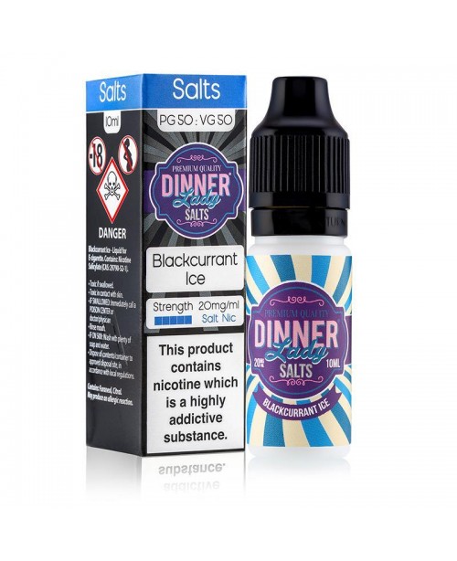 BLACKCURRANT ICE NICOTINE SALT E-LIQUID BY DINNER ...