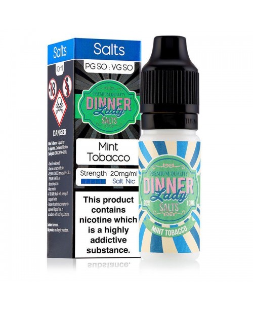 MINT TOBACCO NICOTINE SALT E-LIQUID BY DINNER LADY...