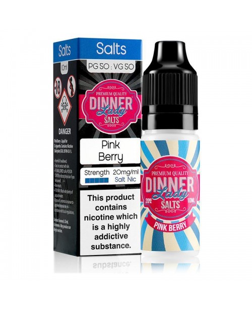 PINK BERRY NICOTINE SALT E-LIQUID BY DINNER LADY S...