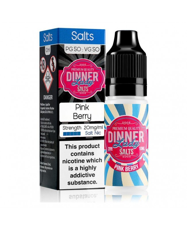 PINK BERRY NICOTINE SALT E-LIQUID BY DINNER LADY SALTS