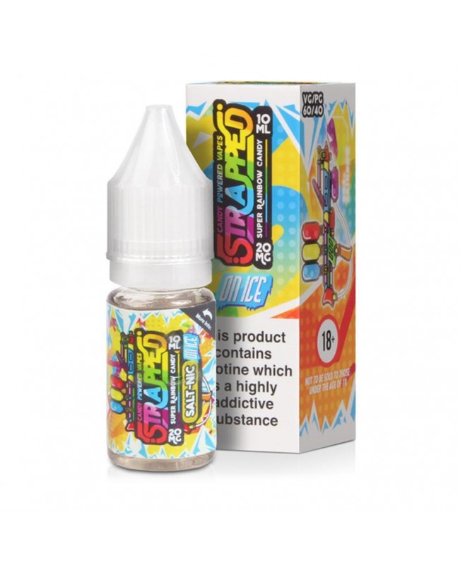 SUPER RAINBOW CANDY ON ICE NICOTINE SALT E-LIQUID BY STRAPPED