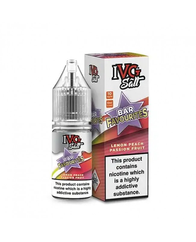 LEMON PEACH PASSION FRUIT NICOTINE SALT E-LIQUID BY IVG SALT BAR FAVOURITES