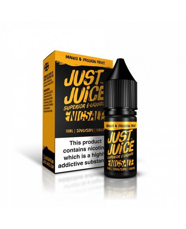 MANGO & PASSION FRUIT NICOTINE SALT E-LIQUID BY JUST JUICE NICSALT